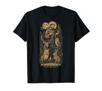 Saint François d'Assise Patron Saint des Animaux Oiseaux Catholique T-Shirt Graphique avec Valeur