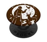 Saint François d'Assise Saint Patron Catholique des Animaux PopSockets PopGrip Adhésif