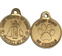 Saint François d'assise Saint Patron des animaux de compagnie/Protect My Pet Bronze Chien Chat Tag Charm