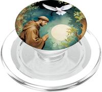 Saint François d'Assise Saint Patron des Animaux Saint Catholique PopSockets PopGrip pour MagSafe