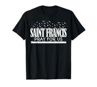 Saint François d'Assisi Saints Catholiques Ecologie Oiseaux Animaux T-Shirt