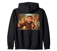 Saint François Patron des Animaux Mignon Selfie catholique Sweat à Capuche