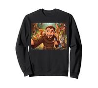 Saint François Patron des Animaux Mignon Selfie catholique Sweatshirt