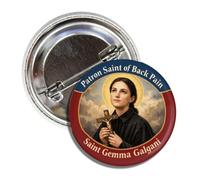 Saint Gemma Galgani Patron Saint of Back Pain Badge Pin's rond 3,8 cm