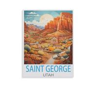 Saint George, Utah，1000 Pièces Puzzle en Papier Créatif Éducatif Jigsaw Puzzle Jouet Anti-Stress pour Adultes Enfants Bricolage Jeux Parent-Enfant（50x70cm）-HX4