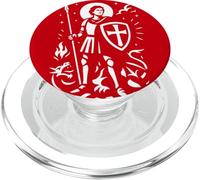 Saint Georges et la Croix du Dragon Confirmation Catholique Saint Georges PopSockets PopGrip pour MagSafe