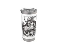 Saint Georges et le Dragon, art catholique vintage anglais Gobelet isotherme en acier inoxydable double paroi