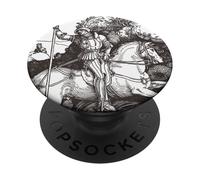 Saint Georges et Le Dragon, Art catholique Vintage Anglais PopSockets PopGrip Adhésif