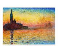 Saint-Georges-Majeur au crépuscule Poster de Claude Monet 40 x 30 cm Tableaux Décoration murale
