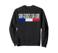 Saint-Georges-sur-Loire France Drapeau France Fierté de la Ville Sweatshirt