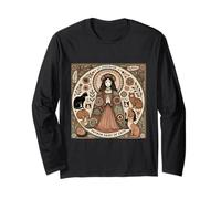 Saint Gertrude Patron St of Cats Art Populaire Manche Longue
