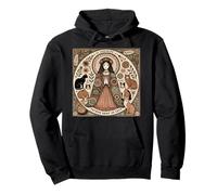 Saint Gertrude Patron St of Cats Art Populaire Sweat à Capuche