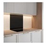 Credence - SAINT GOBAIN - Noir mat - Verre - 70 cm - 60 cm - Fond de hotte en verre EMAILLE Noir 70X60