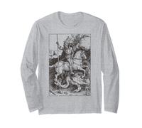 Saint Gorge et Le Dragon, Art Vintage Anglais, Art catholique Manche Longue