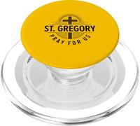 Saint Grégoire Pray for Us Catholic Patron Sainte Croix PopSockets PopGrip pour MagSafe