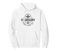 Saint Grégoire Pray for Us Catholic Patron Sainte Croix Sweat à Capuche