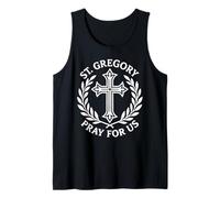 Saint Grégoire Pray for Us Croix Religieuse catholique Débardeur