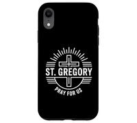 Saint Grégoire Priez pour Nous catholique Coque pour iPhone XR