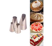 Saint Honore Lot de 4 douilles à douille en forme de V Wave pour réaliser vos pâtisseries