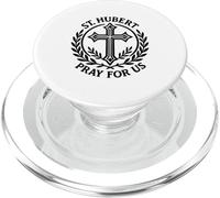 Saint Hubert Pray for Us Hunting Saint Patronage PopSockets PopGrip pour MagSafe