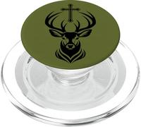 Saint Hubertus Le Cerf avec la Croix PopSockets PopGrip pour MagSafe