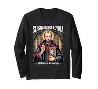 Saint Ignace Loyola Ad Maiorem Dei Gloriam Catholique Jésuite Manche Longue