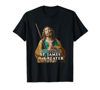 Saint Jacques Apôtre Pray for Us Inspirational T-Shirt Graphique avec Valeur