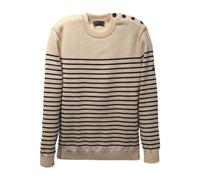 Saint James - Maillot Rayé Nautique Cancale - Homme - Pulls - Beige - Taille: XL