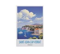 Saint-Jean-Cap-Ferrat, France，Puzzles Personnalisés, 1000 Pièces Puzzle en Bois, pour Enfants Adultes Famille Jeu Difficulté Défi Puzzles（75x50cm）-FZ37