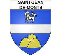 Saint-Jean-de-Monts 85 ville Stickers blason autocollant adhésif - Taille : 8 cm