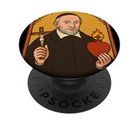 Saint Jean Eudes, prêtre, Sacré-Cœur, Saint catholique PopSockets PopGrip Adhésif