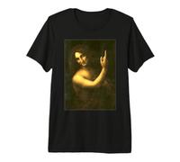 Saint Jean Le Baptiste Peinture par Léonard de Vinci 1513 T-Shirt Haut de Gamme
