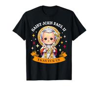 Saint Jean-Paul II Pray for Us Croix catholique pour enfants T-Shirt