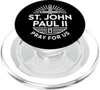 Saint Jean-Paul II Pray for Us Croix chrétienne catholique PopSockets PopGrip pour MagSafe
