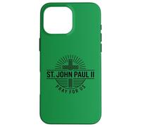 Saint Jean-Paul II Prie pour Nous Saint dévotion catholique Coque pour iPhone 16 Pro Max
