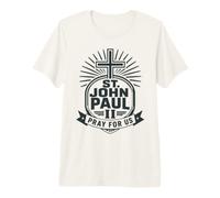 Saint Jean-Paul II Prière catholique Dévotion T-Shirt Haut de Gamme