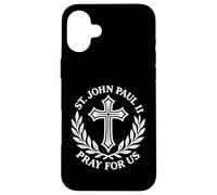 Saint Jean-Paul II Priez pour Nous dévotion catholique Coque pour iPhone 16 Plus