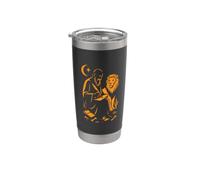 Saint Jérôme et le lion inspirés de l'art vintage Gobelet isotherme en acier inoxydable double paroi