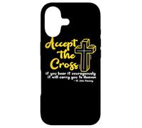Saint John Vianney Accept The Cross Citation de Saint Catholique Coque pour iPhone 17