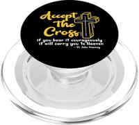 Saint John Vianney Accept The Cross Citation de Saint Catholique PopSockets PopGrip pour MagSafe
