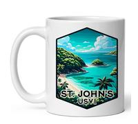 Saint John'S, Îles Vierges Américaines Tasses À Thé Élégantes Tasse Humour Mug Pour Chocolat Chaud Cuisine Cappuccino 330Ml