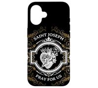 Saint Joseph Consécration catholique au cœur Le Plus Chaste Coque pour iPhone 16