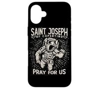 Saint Joseph de Cupertino Astronaute Espace catholique Vieilli Coque pour iPhone 16 Plus