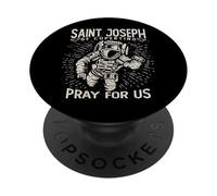 Saint Joseph de Cupertino Astronaute Espace catholique Vieilli PopSockets PopGrip Adhésif