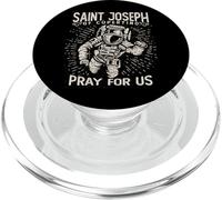 Saint Joseph de Cupertino Astronaute Espace catholique Vieilli PopSockets PopGrip pour MagSafe