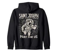 Saint Joseph de Cupertino Astronaute Espace catholique Vieilli Sweat à Capuche