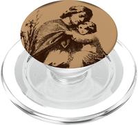 Saint Joseph et Jésus prient pour Nous Saints catholiques PopSockets PopGrip pour MagSafe