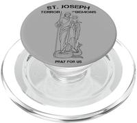 Saint Joseph : Gardien Contre Les démons et la Terreur PopSockets PopGrip pour MagSafe