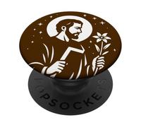 Saint Joseph l'ouvrier catholique Saint Père PopSockets PopGrip Adhésif