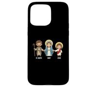 Saint Joseph, Marie et Jésus Saints catholiques Enfants Foi Sainte Coque pour iPhone 15 Pro Max